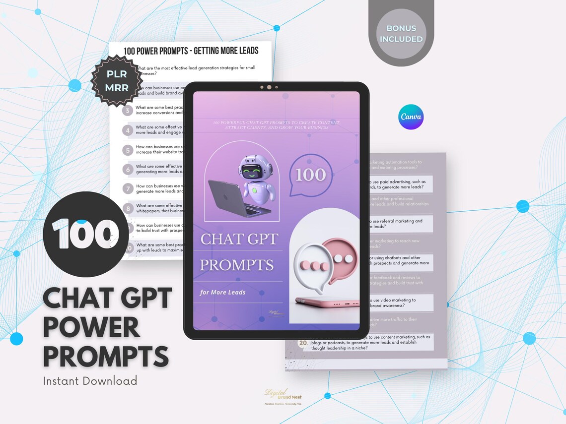 100 ChatGPT Prompts for More Leads | AI Marketing Prompts | PLR | MRR | Social Media Growth | Digital Product for Entrepreneurs - Image 7