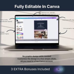 ChatGPT Prompts for Digital Products – Canva eBook Template – Beginner AI Business Guide – PLR Included