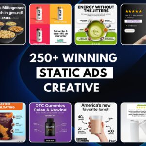 250+ Winning Canva Ad Templates Bundle | Facebook, Ecommerce & PLR Resell Rights