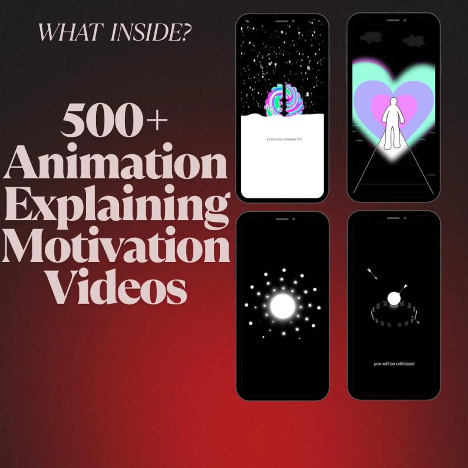 500+ Motivational Animation Videos: PLR + MRR (Digital Download) - Image 4