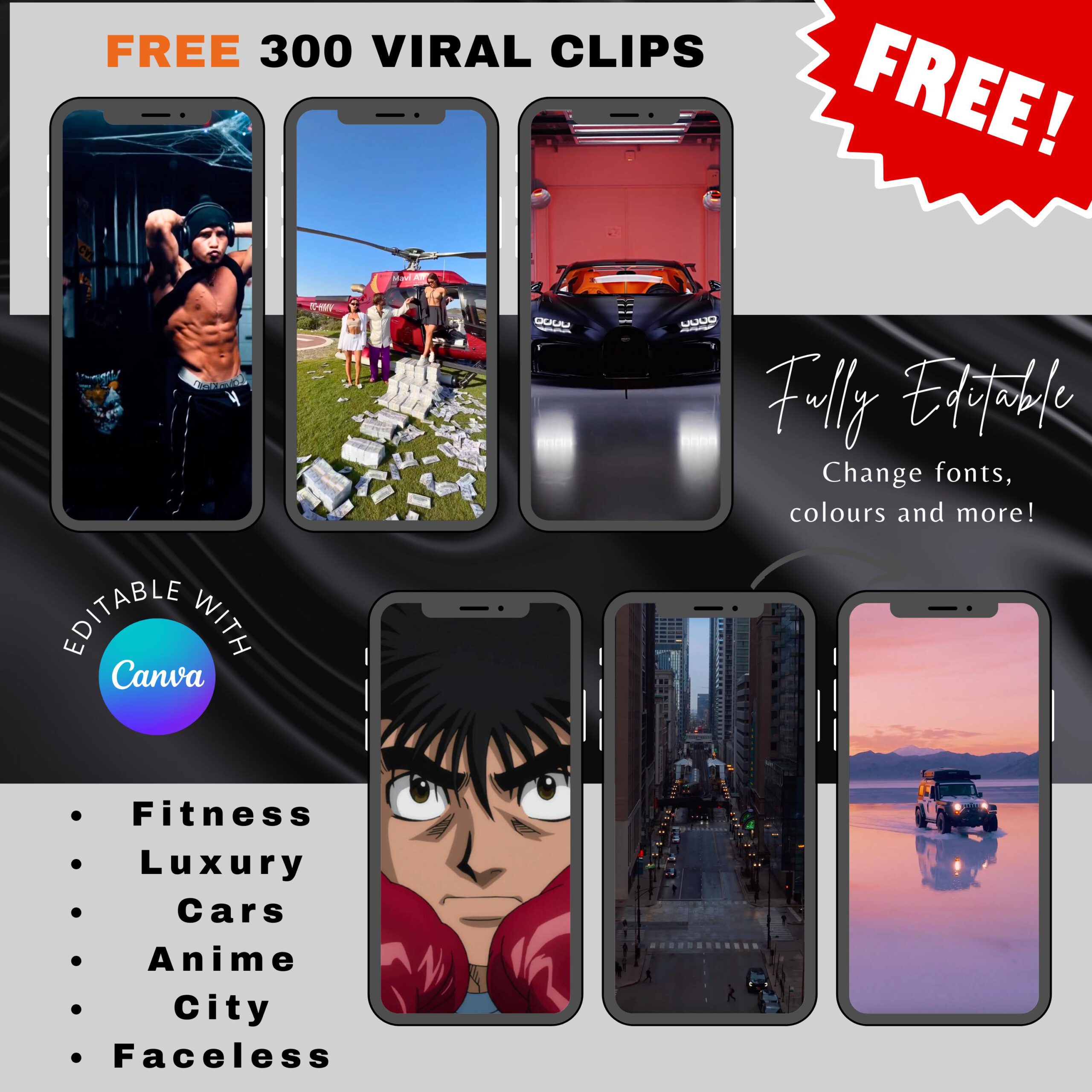 Male Fitness Reels: 660+ Bundle with Master Resell Rights | Gym Workout Motivation Videos for TikTok Reels Shorts | Digital Download Pack