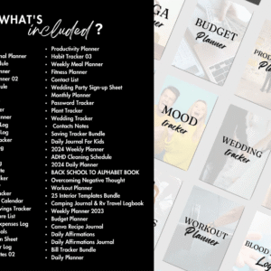 14500+ Pages PLR Canva Template Bundle, 200 Canva Templates, Planners